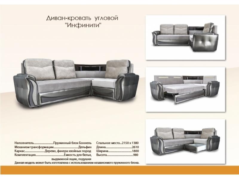 серый угловой диван инфинити в Архангельске