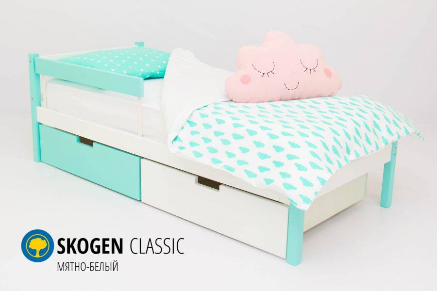 детская кровать skogen classic мятно-белый в Архангельске