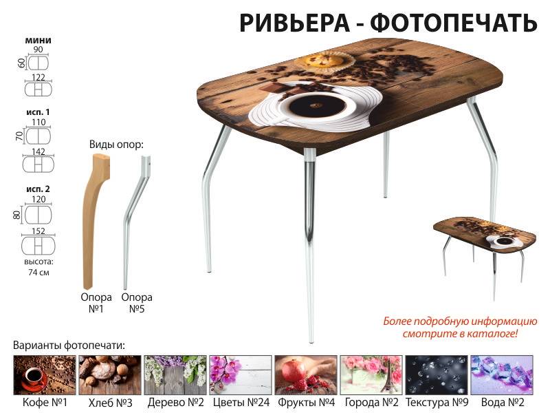 стол ривьера фотопечать в Архангельске