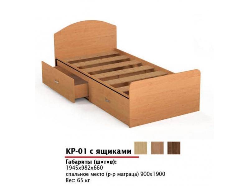 кровать кр 01 с ящиками в Архангельске