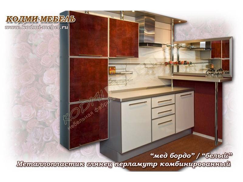 кухонный гарнитур угловой мед бордо в Архангельске