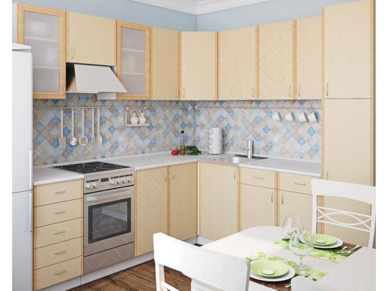 кухонный гарнитур угловой клён в Архангельске
