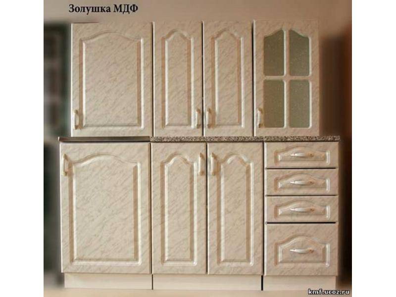 кухня золушка мдф (серый мрамор) в Архангельске
