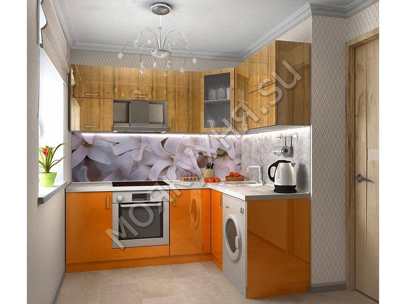 яркая угловая кухня в Архангельске