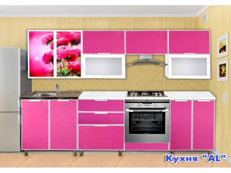 розовый кухонный гарнитур в Архангельске