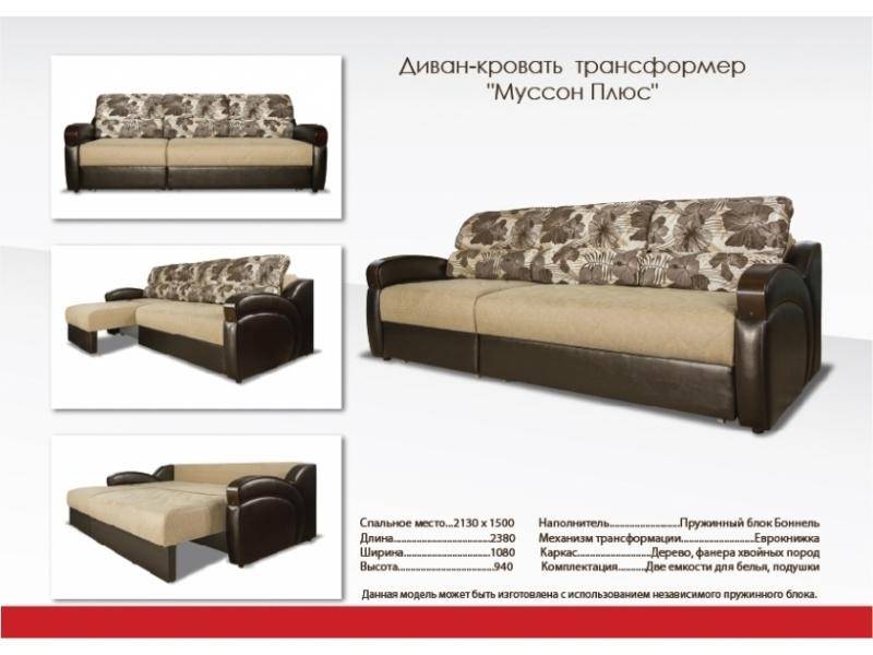 спальный прямой диван муссон плюс в Архангельске