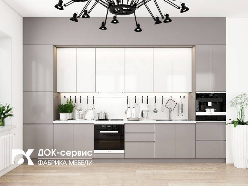 современная прямая кухня в Архангельске