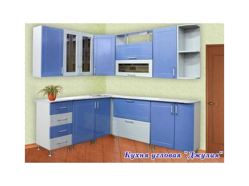 голубая угловая кухня джулия в Архангельске