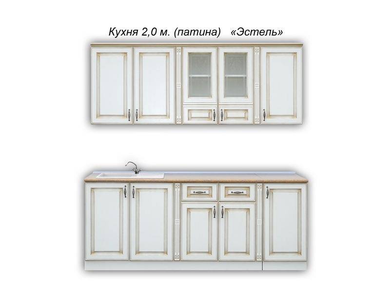 кухня прямая эстель патина в Архангельске
