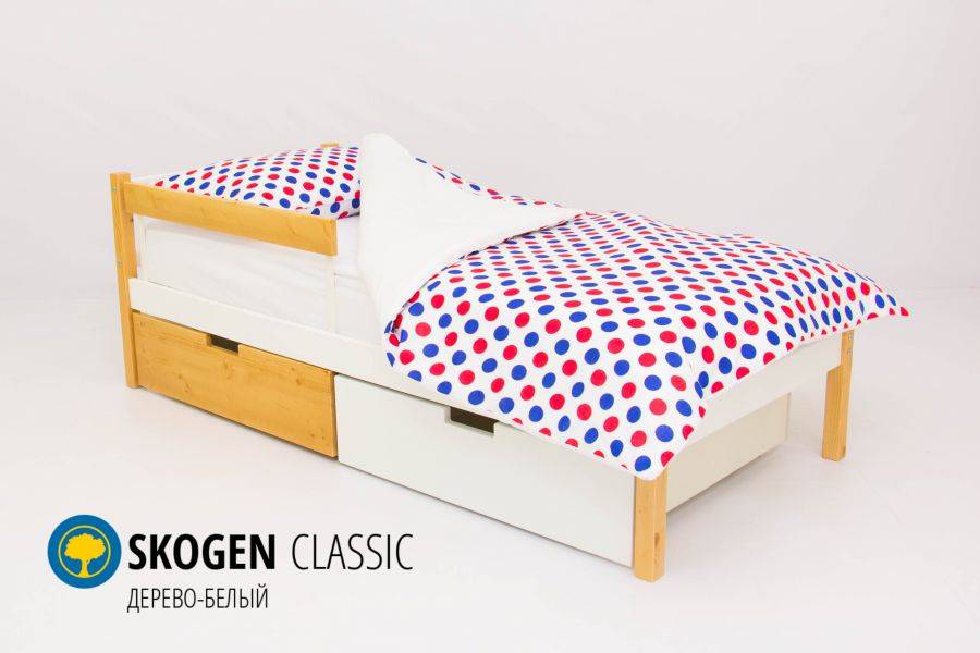 детская кровать skogen classic дерево-белый в Архангельске