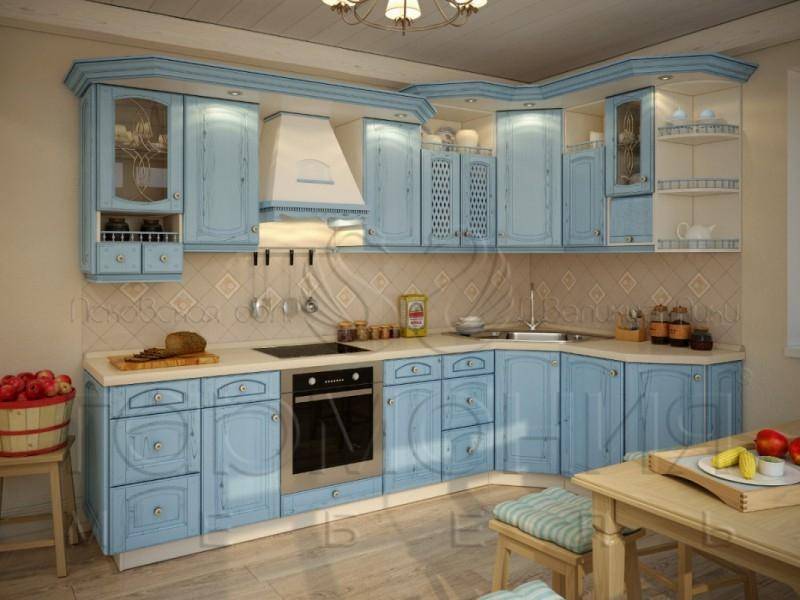 кухня лазурь массив в Архангельске