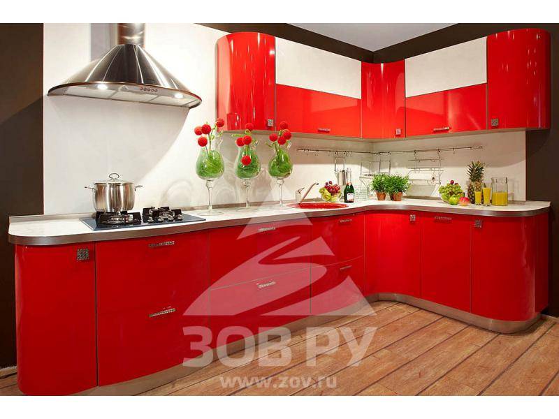 кухонный гарнитур постформинг красный в Архангельске