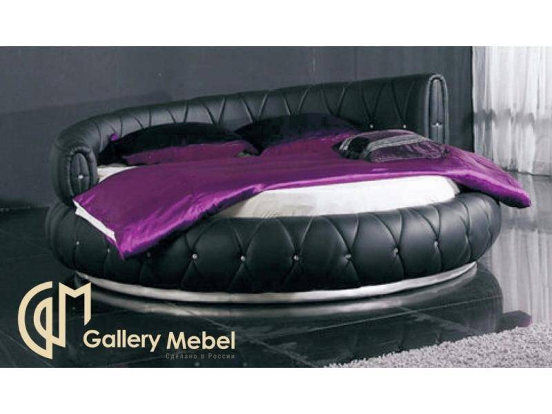 черная кровать letto rotondo 02 в Архангельске