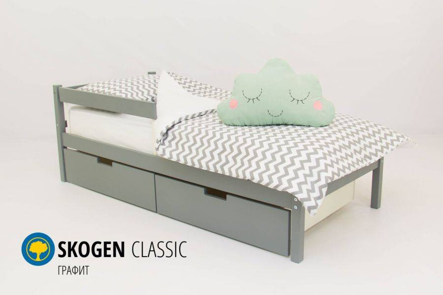 детская кровать skogen classic графит в Архангельске