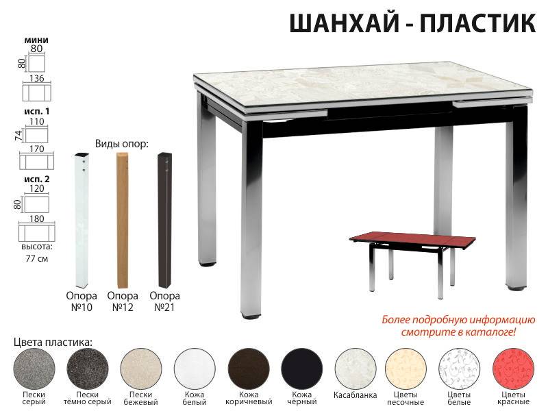 стол обеденный шанхай пластик в Архангельске