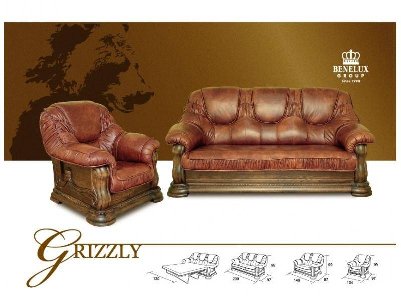 кожаный диван grizzly в Архангельске