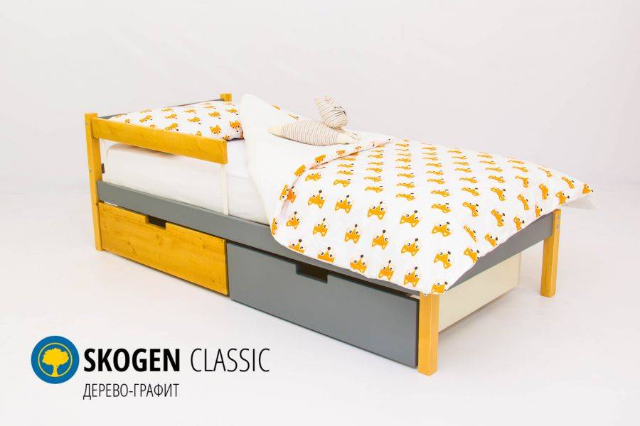 детская кровать skogen classic дерево-графит в Архангельске
