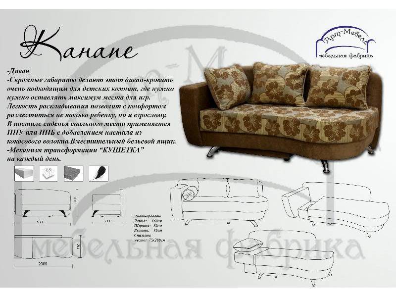 диван прямой канапе в Архангельске
