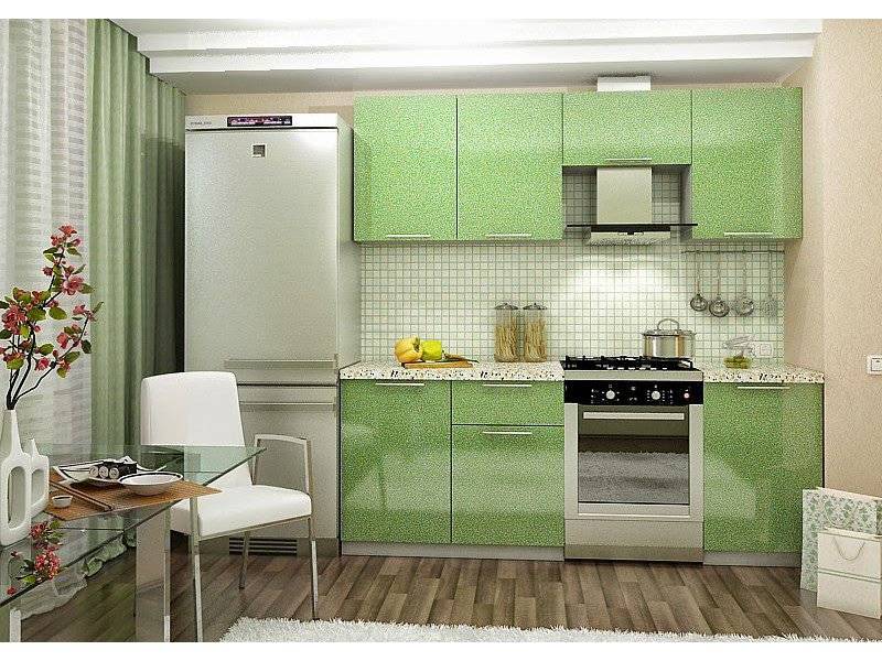 небольшая прямая кухня в Архангельске