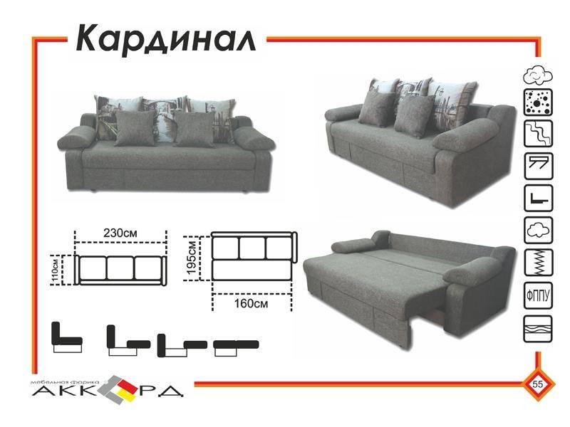 тканевый диван кардинал в Архангельске