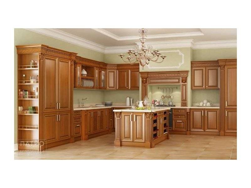 классическая кухня stradivary островная (светло-коричневая) арт. 147 в Архангельске