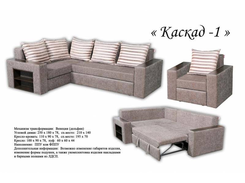 угловой диван каскад 1 в Архангельске