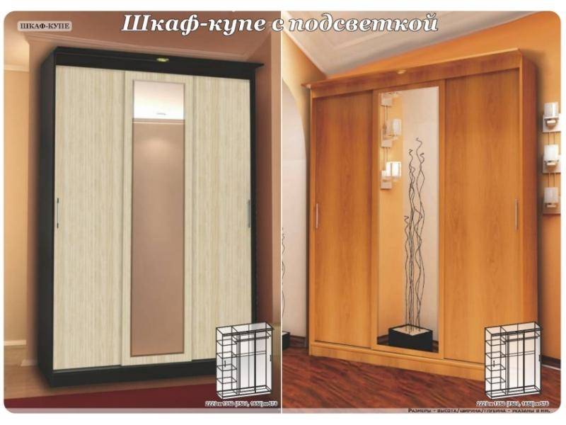 шкаф-купе с подсветкой в Архангельске