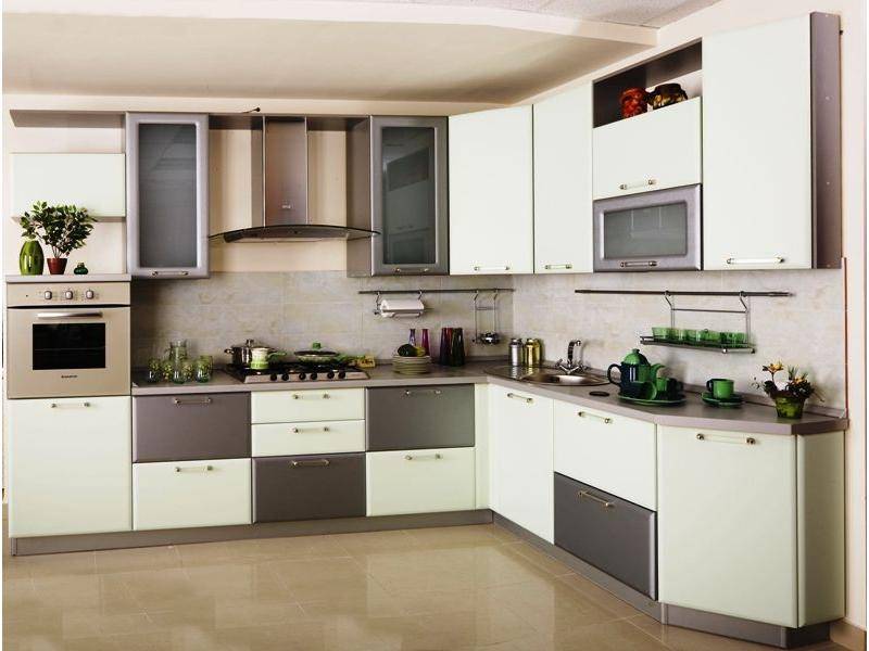 светлая угловая кухня мдф в Архангельске