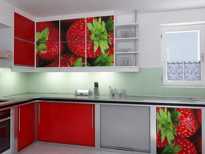 кухонный гарнитур угловой 5 фотопечать в Архангельске