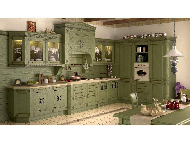 кухня прямая floreale verde в Архангельске