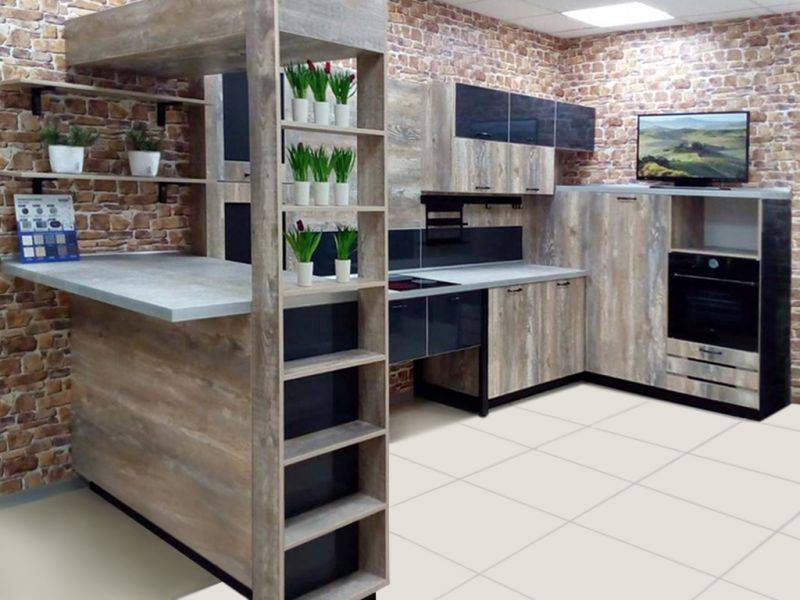 кухня в стиле лофт в Архангельске