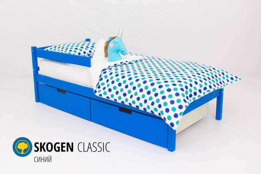 детская кровать skogen classic синий в Архангельске