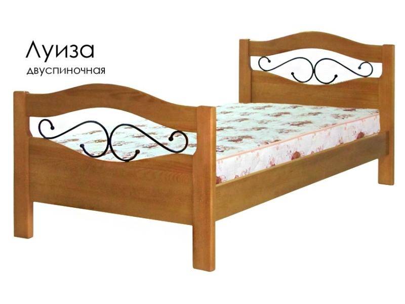 кровать луиза из массива сосны с элементами ковки в Архангельске