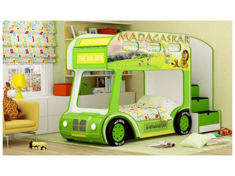двухъярусная кровать-aвтобус madagaskar в Архангельске