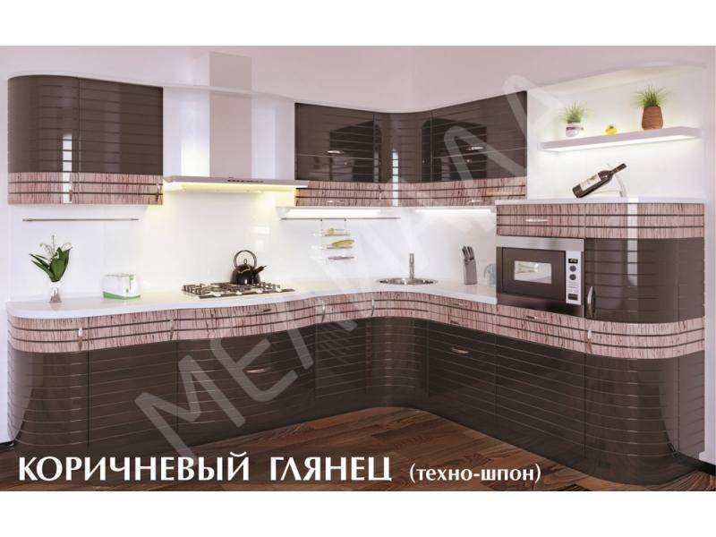 кухня коричневый глянец в Архангельске