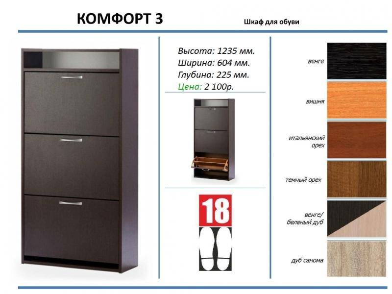 шкаф для обуви комфорт 3 в Архангельске