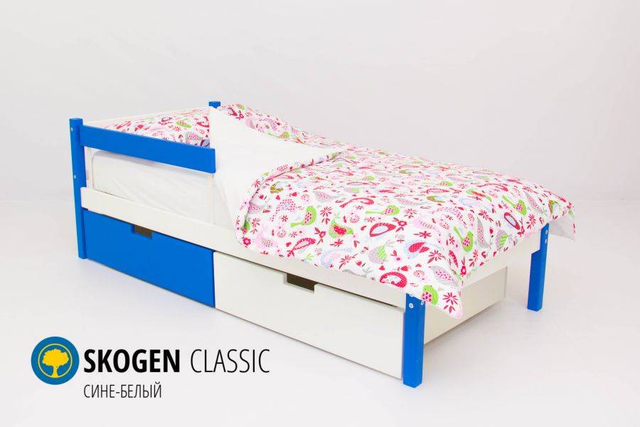 детская кровать skogen classic сине-белый в Архангельске