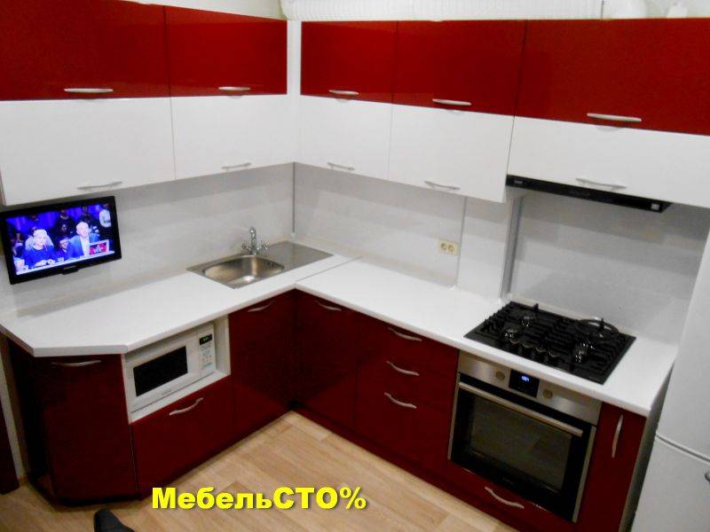 кухонный гарнитур гранат глянец в Архангельске