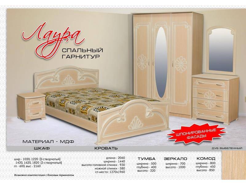 спальный гарнитур лаура в Архангельске