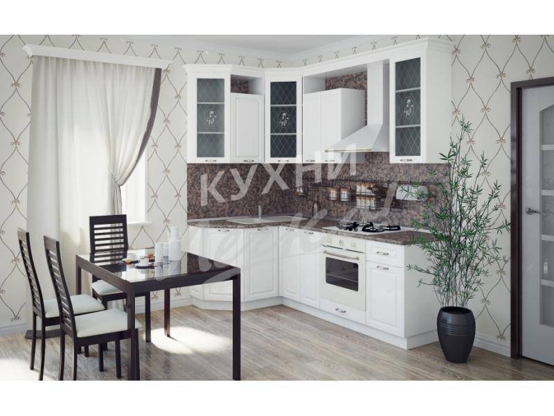 белая угловая кухня в Архангельске