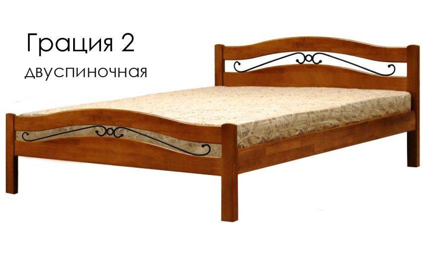 деревянная кровать грация 2 двуспиночная в Архангельске