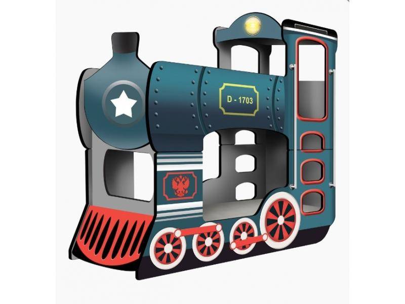 двухъярусная кровать - паровоз dreamtrain синий в Архангельске