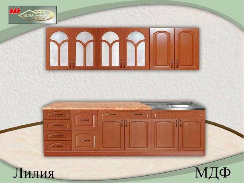кухня прямая лилия (мдф) в Архангельске