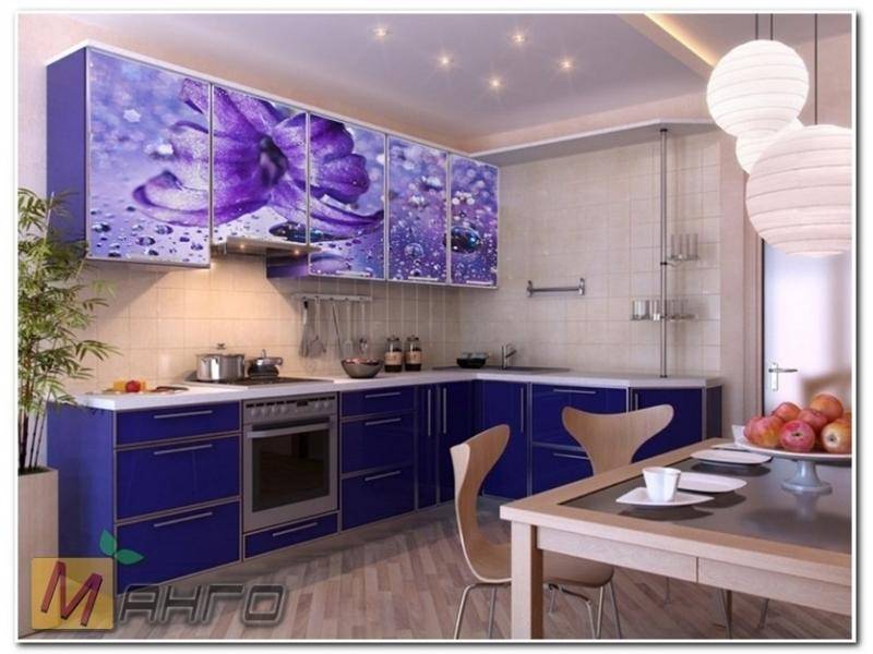 угловая кухня снежанна с фотопечатью в Архангельске