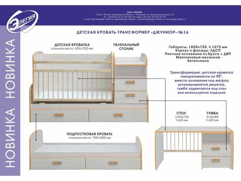кровать-трансформер джуниор в Архангельске