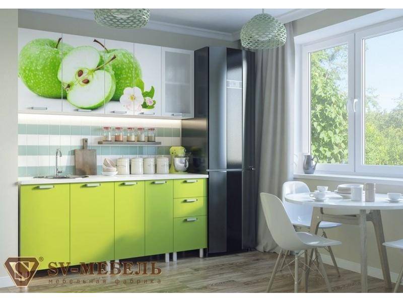 кухня с фотопечатью яблоки в Архангельске