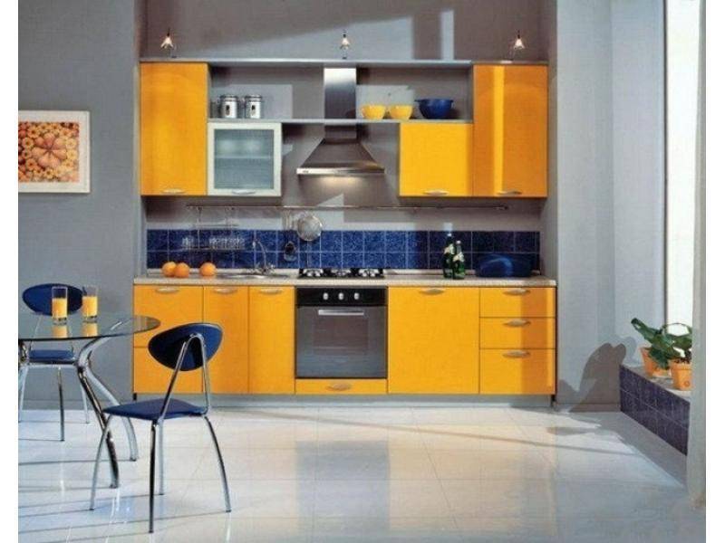 кухня желтая прямая в Архангельске