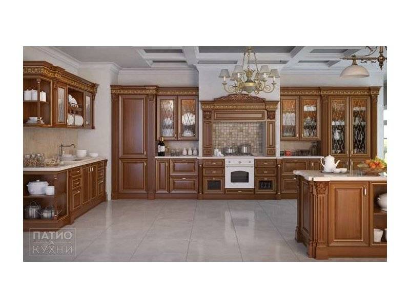 классическая кухня stradivary островная (темно-коричневая) арт. 146 в Архангельске