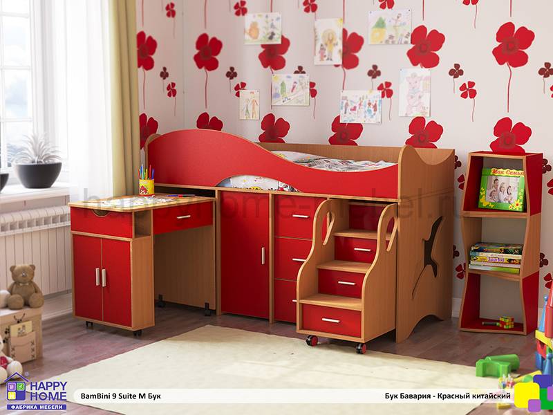 детская кровать-чердак bambini 9 suite m в Архангельске
