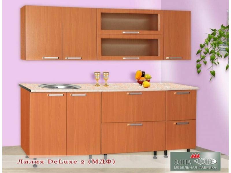 кухня прямая лилия deluxe 2 (мфд) в Архангельске